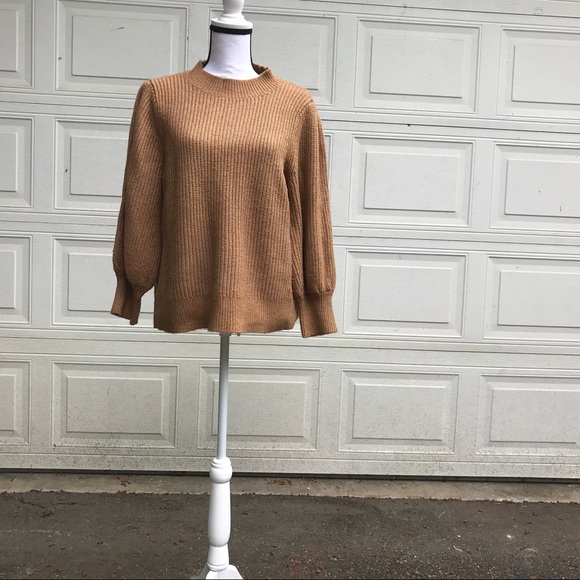 Halogen Oversized mock neck rust sweater I or 1 - Picture 1 of 14